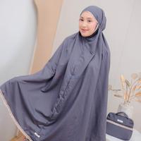 Gambar Zeintin - Mukena Dewasa Premium Motif Renda Mewah Murah Travelling AT - AT 1618 Abu dari Zeintin Store_NEW Kota Administrasi Jakarta Selatan 3 Tokopedia