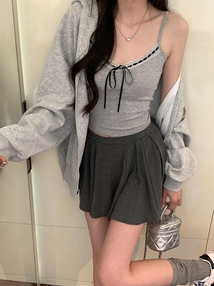 Product Introduction of Pure Desire Lace Tube Top Vest Female Summer Sweet Hot Girl Bow Slim-Fit Camisole Short Beautiful Back Tank-Top 13