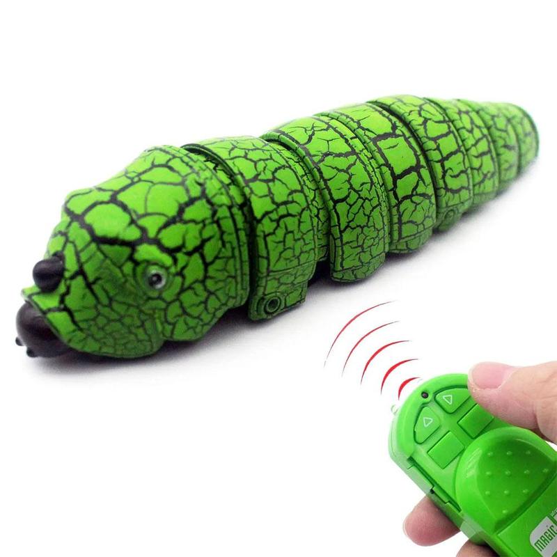 Product Introduction of New And Unique Simulation Remote Control Caterpillar Electric Trick Simulation Toy Insect J5L0 26