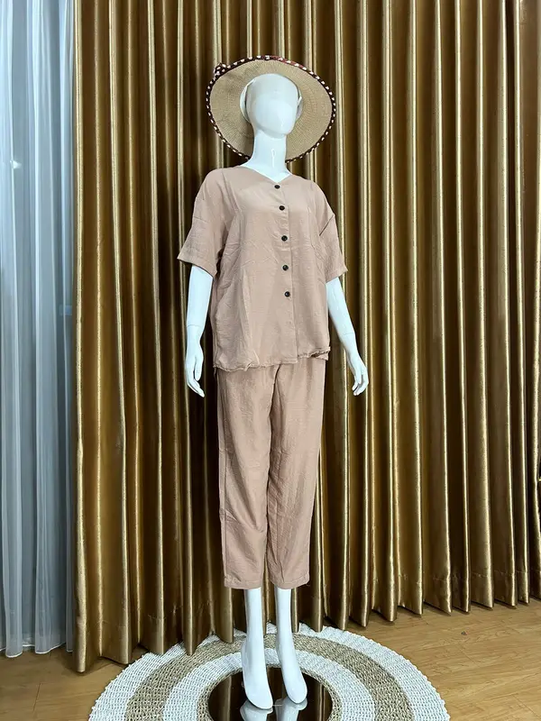 One Set CP Polos Bahan Crincle Airflow Premium Lengan pendek 7