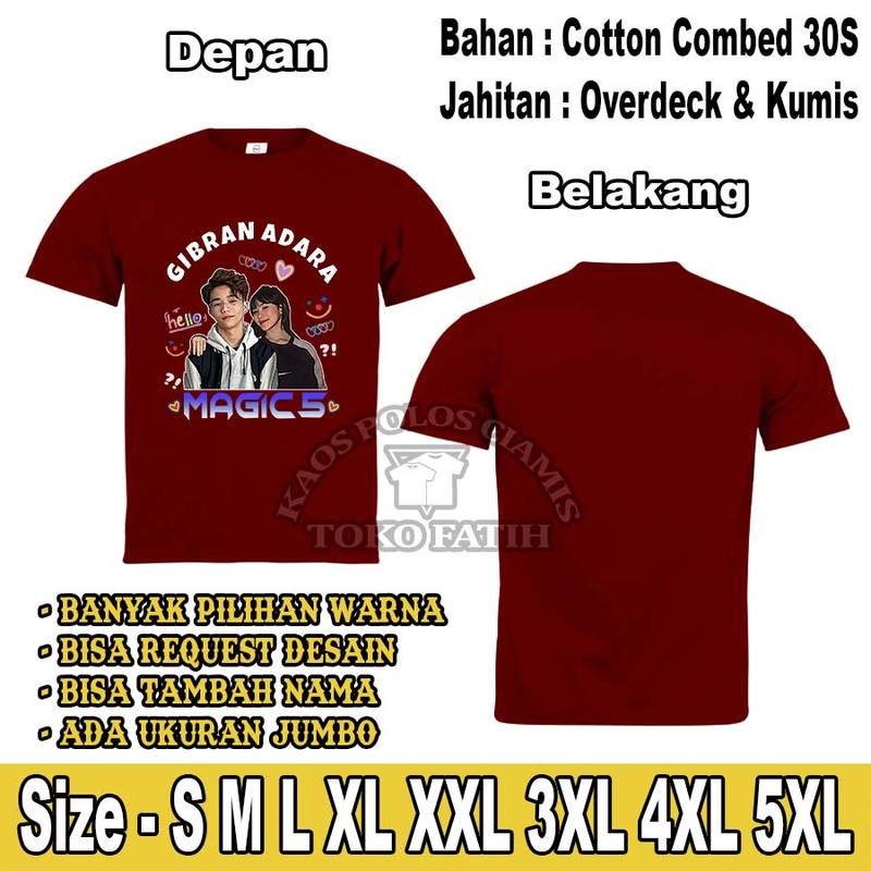 Kaos Dewasa magic 5 Gibran Adara Lengan Pendek Combed 30S 2