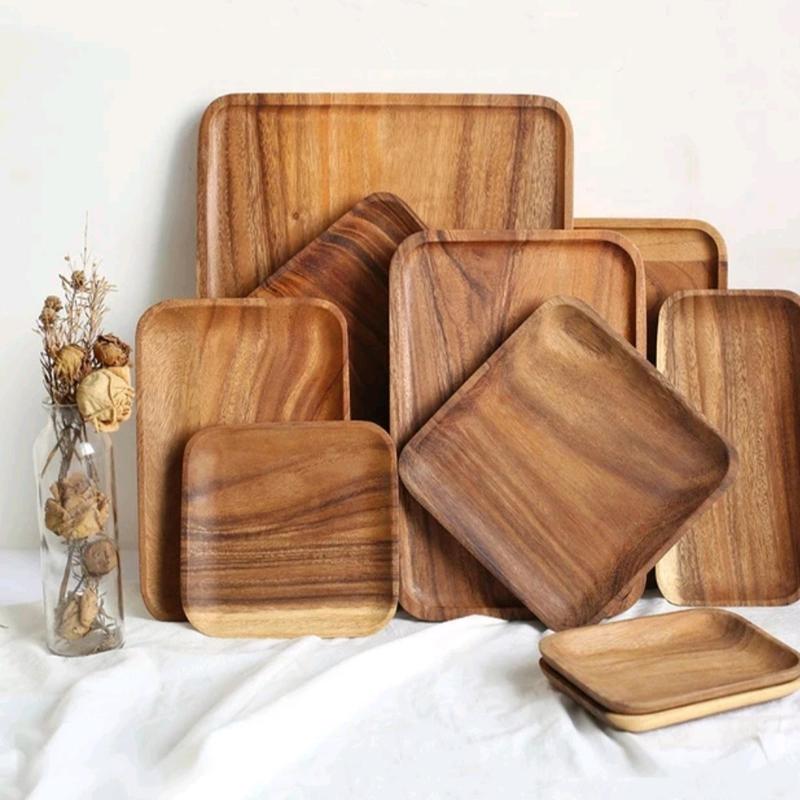 khay gỗ chữ nhật, vuông, tròn,,,cho nhà hàng, quán cafe và decor, chụp ảnh...