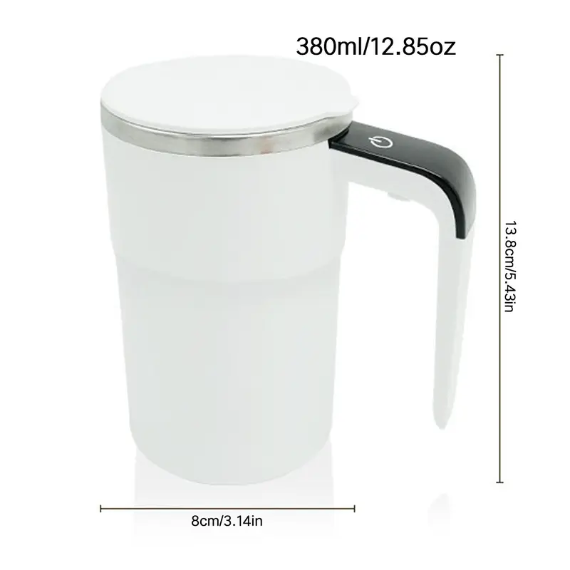 380ML Self Stirring Coffee Cup, USB Rechargeable Smart Magnetic Stirring Coffee Cup, Automatic Mixing Cup for Coffee, Hot Chocolate, Milk, Cream, Drinkware 1