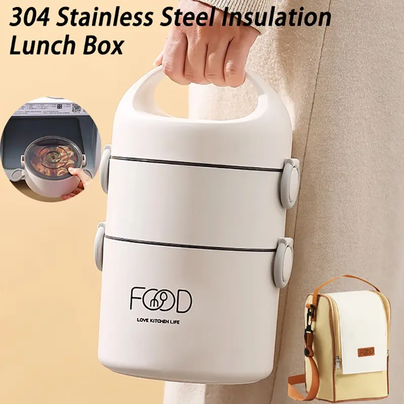 Insulated lunch box, stainless steel insulated lunch bag, food warmer, 460ml insulated soup cup, lunch box suitable for outdoor children's schools