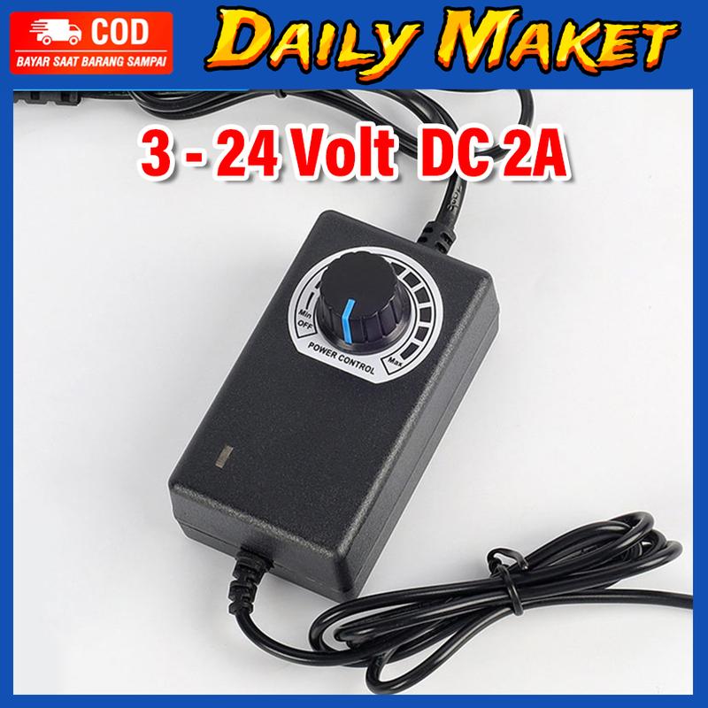 Adapter Adjustable 3 - 24 V DC 2A Power Supply Adapter Universal ...