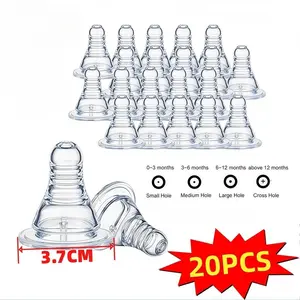 3.7cm Puting susu bayi standar leher bayi baru lahir Pengganti puting susu bayi leher ramping Botol susu bay
