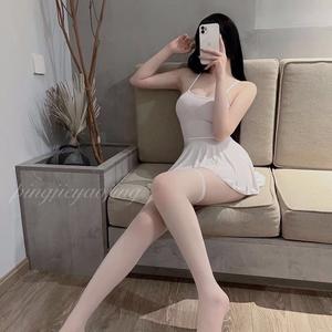 Sut Seluar Dalam, Gaya Seksi, Saiz Besar, Sesuai untuk Gadis Montok dan Wanita, Piyama, Skirt Suspender, Suspender Panas, Comel dan Seksi, Diperbuat daripada Sutera Ais, Piyama Dusty Pink Sleepwear Lingerie