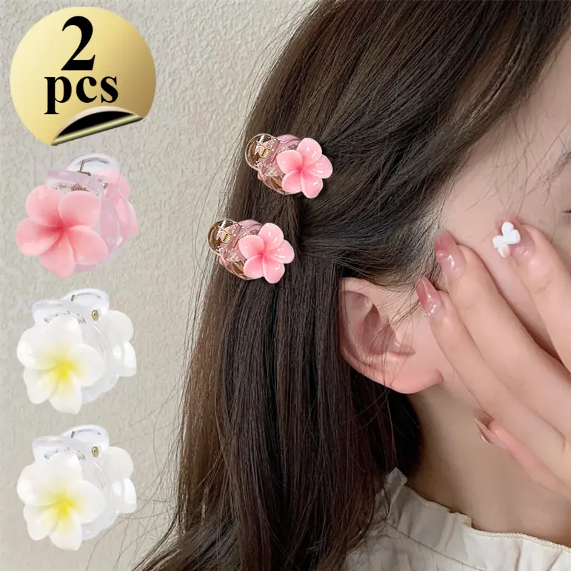 Jepit rambut Frangipani berwarna jeli lutsinar, bunga sakura - TikTok ...