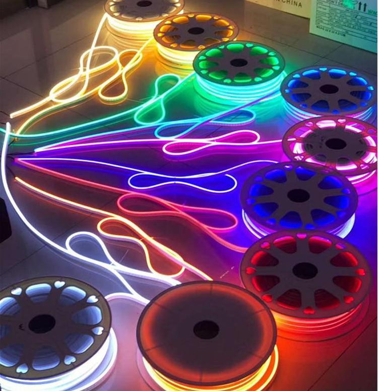 Cuộn 5m dây led neon flex chưa kèm nguồn 12v uốn chữ tạo hình logo trang trí