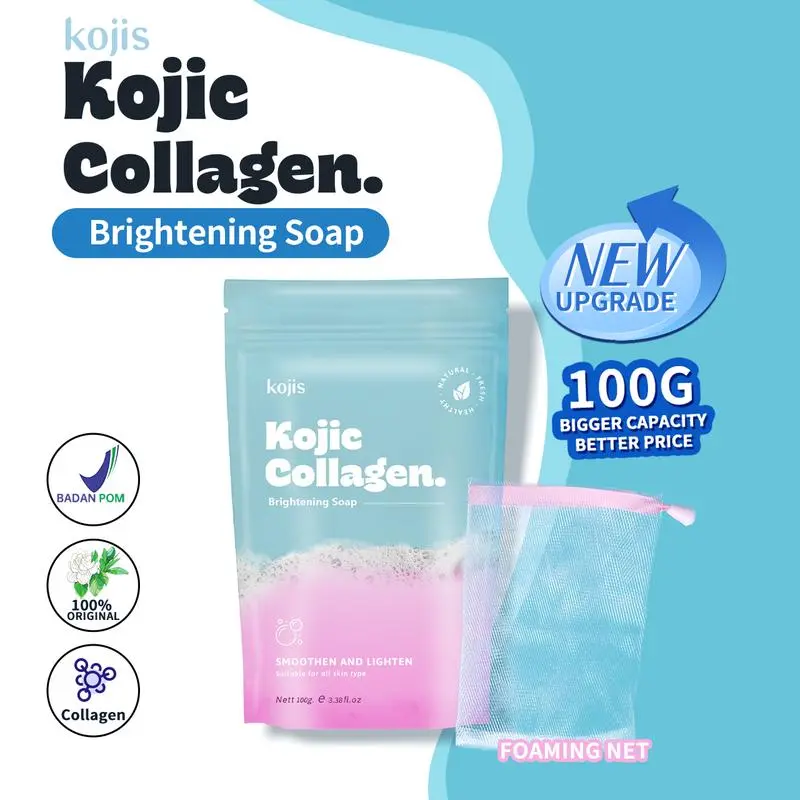 [Ready Stock][BPOM]Kojis Kojic Collagen Brightening Soap 100g ORI 100% Mencerahkan Memutihkan