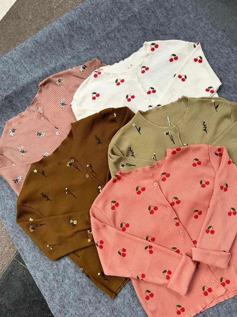 CARDIGAN PAKET 3 PCS 100K //CARDIGAN CROP RAJUT MOTIF//CARDIGAN CROP POLOS BAHAN WAFLE // Atasan