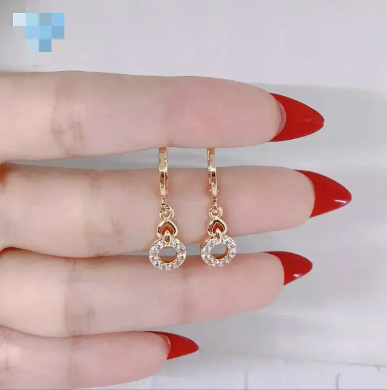 harga promosi Anting Titanium Asli Ori Anti Karat asli impor Lapis Emas 24k Gold Perhiasan Pashion Wanita Terlaris Gelang Amethyst 2
