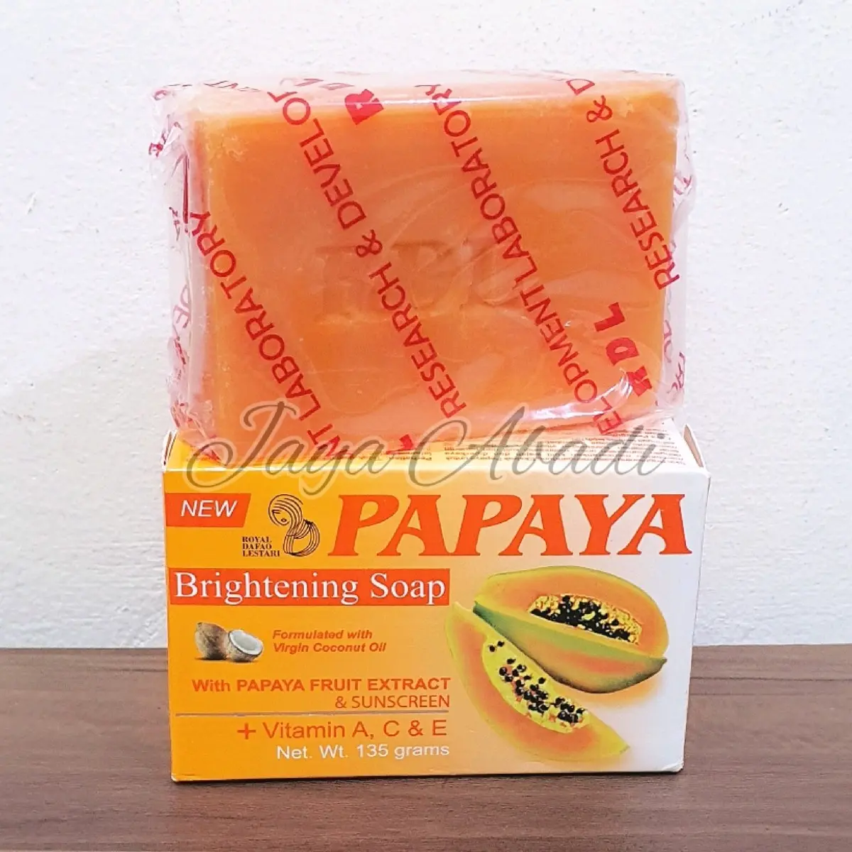 SABUN PAPAYA ASLI ORIGINAL RDL TRIJAYA LOKAL BPOM 135GR - KEMASAN BARU OREN - KEMASAN LAMA GARIS HIJAU