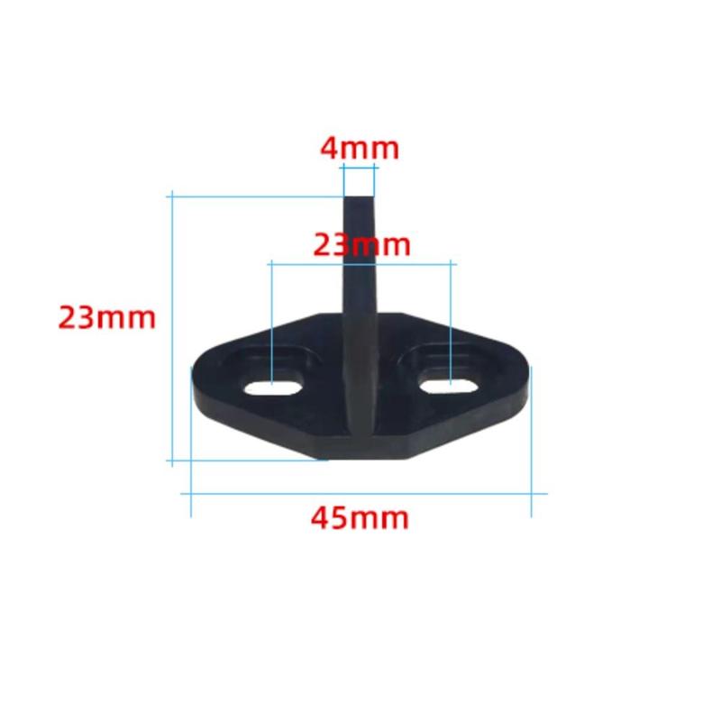 Product Introduction of Household Sliding Barn Door Floor Guide Plastic Anti-Swinging Adjustable Stay Roller Rail Accessories Furniture Hardware Fixing Bottom Bracket For Bottom Sliding Door Hanger 18