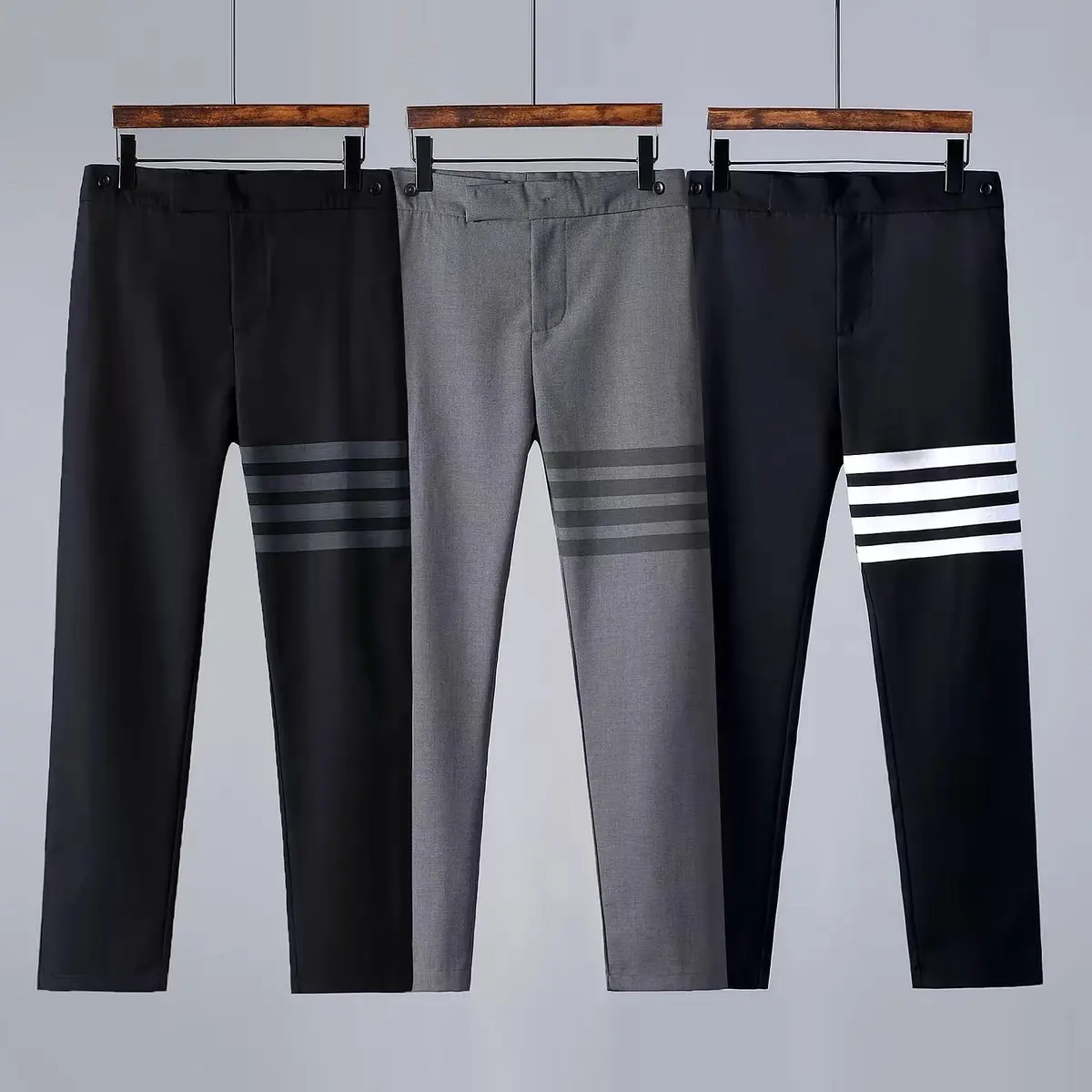 QAT02.Quần âu nam Thom dáng trẻ chất vải tăm lì co giãn tốt - Pants