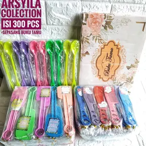 Paket Hemat Souvenir Pernikahan Isi 300 Pcs + Buku Tamu Undangan/free kartu ucapan reques nama