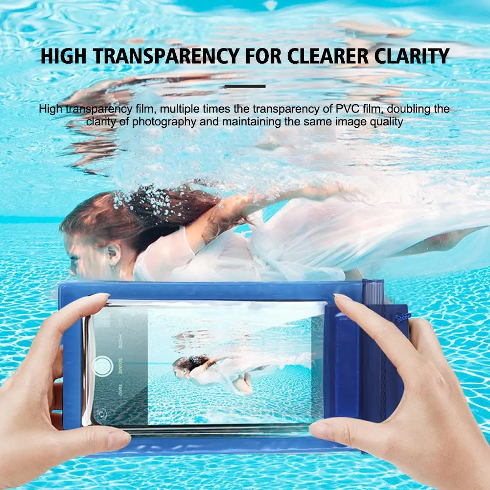 Transparent Dustproof And Waterproof Bag For Mobile Phones, Touch Screen Swimming And Diving J3F2