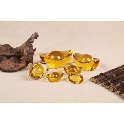 Pajangan Dekorasi Meja Yuan Bao Polos Ingot Feng shui rezeki P119