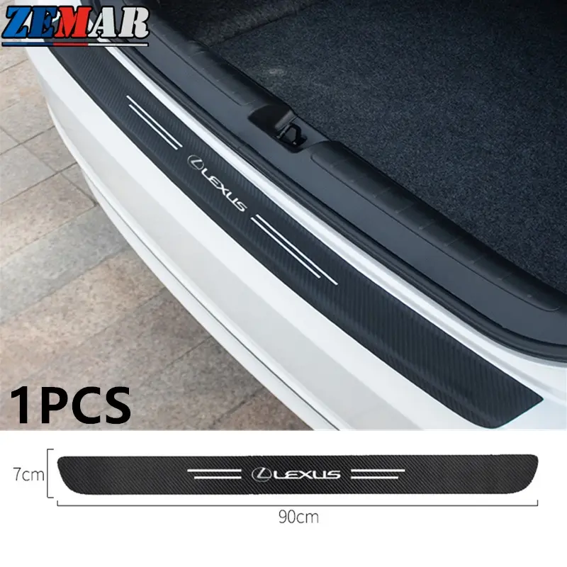 1 pcs/set Lexus car trunk sticker carbon fiber protector for RX 570 RX300 LX570 CT200h nx250 RX350 lx470 is NX es auto threshold strips anti-scratch car accessories