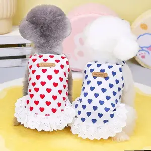 Pet shop bella * dress renda tepi pola hati