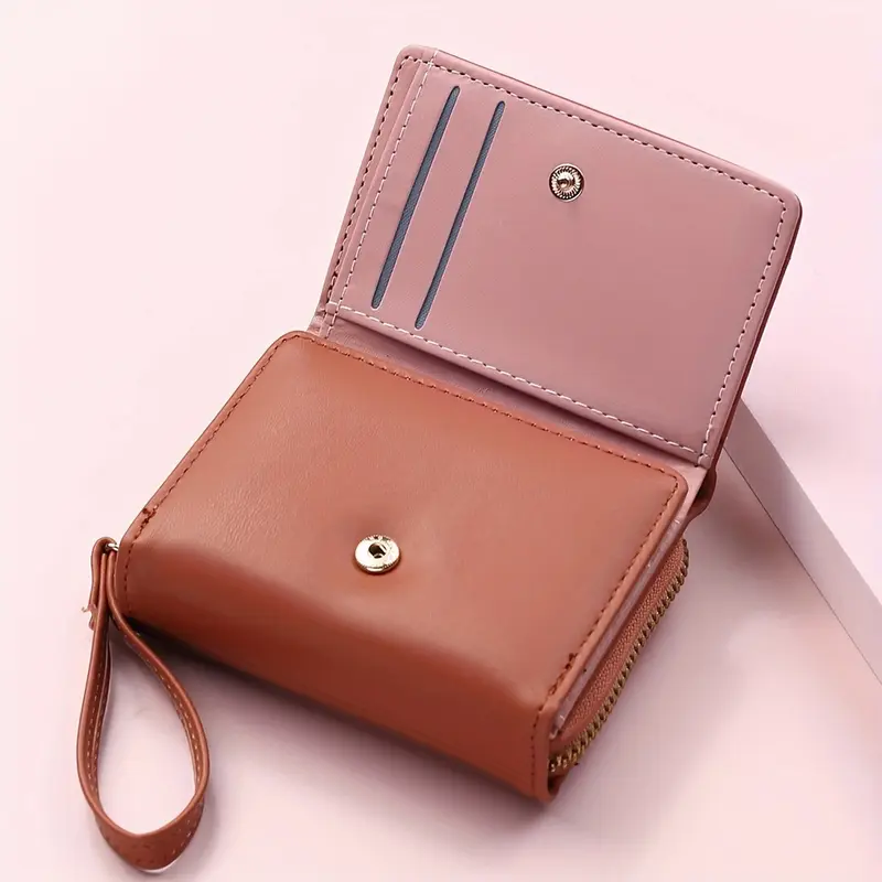 [COD]Ví Ngắn, Có Khóa Kéo, ví đựng tiền Xu, Sức Chứa Lớn Nữ Wallet Hình Chữ Nhật 3