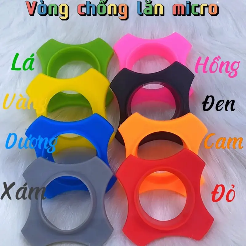 Vòng chống lăn micro 4 cạnh + chặn dưới chọn màu Phụ Kiện Silicon 4