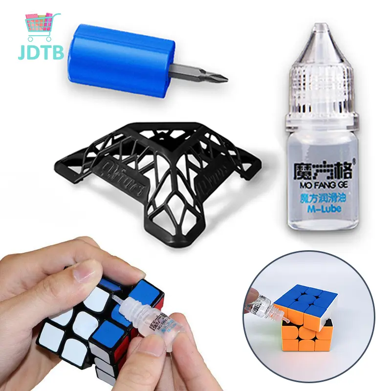 Cube Lubricating Oil Magic Cube Tool Kit Triangular Stand Premium Base