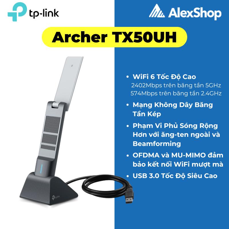 2026 Bộ Chuyển Đổi USB Wifi 6 TP Link Archer TX50UH TX20U TX20U PLUS TX20U NANO Băng Thông AX3000 Chính hãng