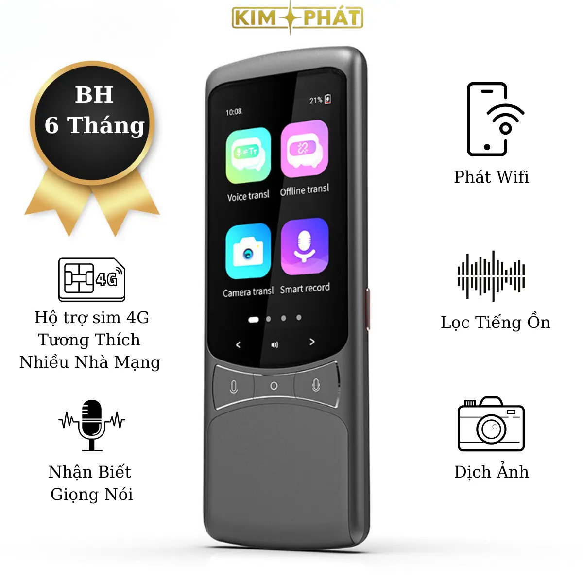 Máy Phiên Dịch Z3 Smart Translator 4G + Wifi - Dịch 135 Ngôn Ngữ Trực Tuyến - Dịch Ảnh - Ghi Âm ...