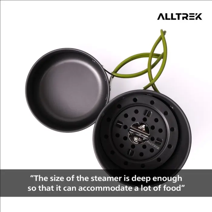 ALLTREK Alat Masak Outdoor ACE001 Nesting + Steamed Tray Cookware 2
