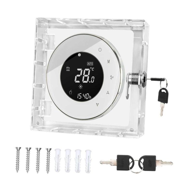 Thermostat Lock Box Wall Mounted Acrylic with 2 Key Protecto - TikTok ...