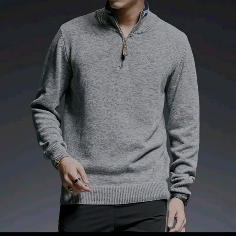Sweater Resleting Zipper Turtleneck 3