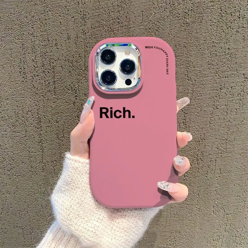 Cocok untuk casing ip11 kasus ponsel ip 7/8plus/12/13/14/15pro max softcase Ucapan selamat yang sederhana dan dipersonalisasi dalam bahasa Inggris tahan air penutup pelindung hp silikon cover case