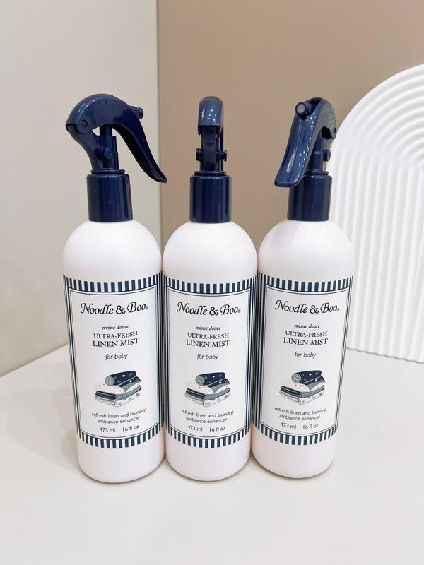 Xịt thơm quần áo Noodle boo Mỹ chai 473ml hương Creme Phấn kem Vani cho bé Làm Sạch