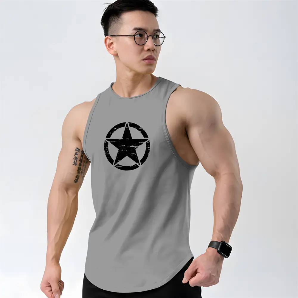 Sleeveless Men T Shirt Sportswear Gym Tank Tops Basketball Fitness Quick-drying Singlets Clothing For Men Summer Breathable Vest