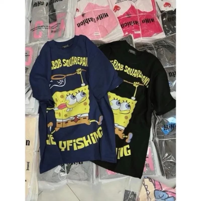 ÁO PHÔNG IN HÌNH BỌT BIỂN CUTE chất cotton phom rộng cổ bo có sai cho cả nam và nữ Top Women Unisex 1