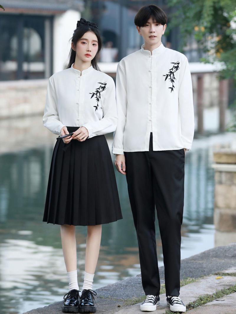 Product Introduction of Elegant Chinese Hanfu Outfit Set for Teens - Poetry Recital, School Sports Day, Graduation Choir Performance |     Traditional Costume for Middle High School Students 17