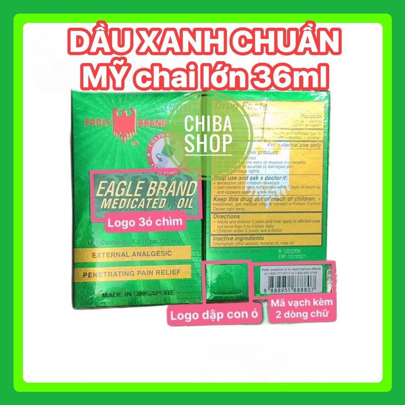 Dầu gió xanh Mỹ 2 nắp chai 36ml- hàng CHUẨN Singapore con