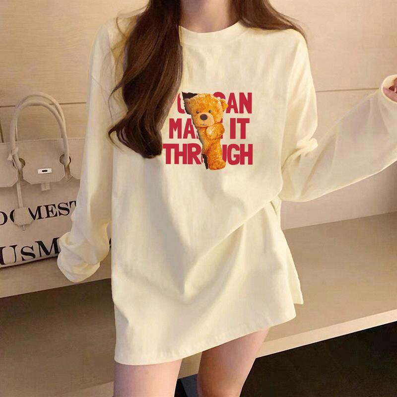 Product Introduction of Maternity Clothes Nursing Clothes Autumn and Winter Long Sleeve Mid-Length Korean Style Loose plus Size Bottoming Shirt Nursing Clothing Outerwear T-shirt Women 6