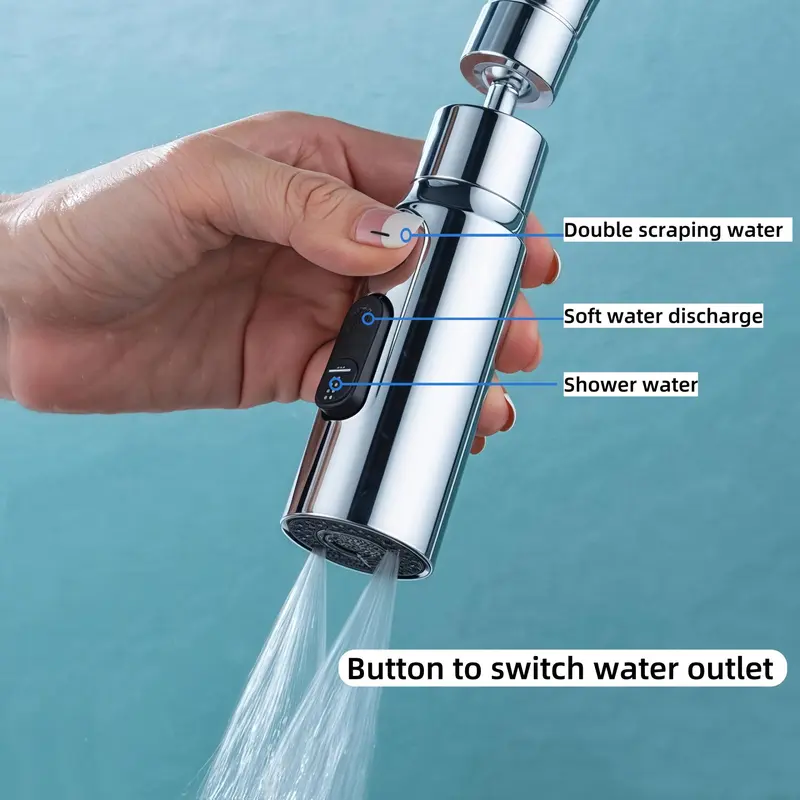 Kitchen Sink Faucet, Sink Touch Faucet, Multi-function Universal Extension Quick-connect Shower Head, Suitable for Kitchen, Bathroom, Wash Basin, Vegetable Sink 2