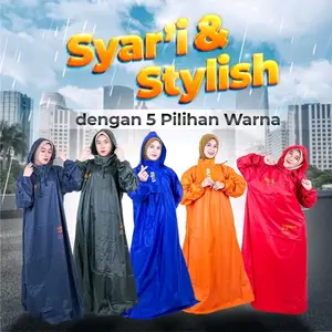 Jas Hujan Syar'i | Gamis Wanita Muslimah | Hijabers Gamis Jas Hujan | Jas Hujan Hijas Pria