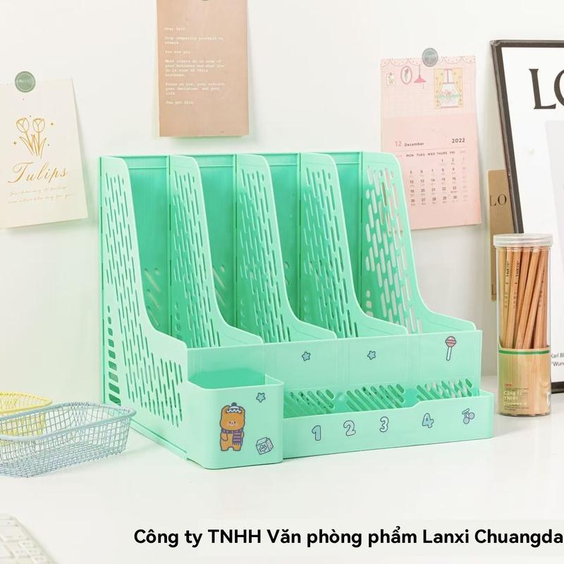 Khay Kệ Đựng Sách Tài Liệu Văn Phòng A4 Để Bàn 5 Ngăn Khay Đựng Tài Liệu , Kệ Đựng Sắp Xếp Sách Vở - MIYABI 6