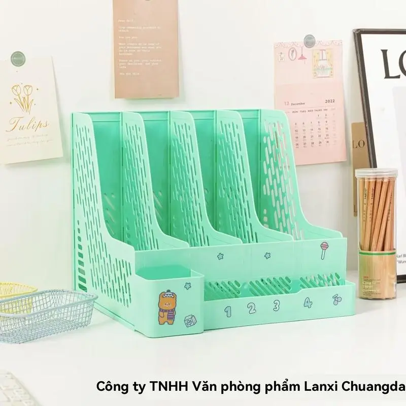 Khay Kệ Đựng Sách Tài Liệu Văn Phòng A4 Để Bàn 5 Ngăn Khay Đựng Tài Liệu , Kệ Đựng Sắp Xếp Sách Vở - MIYABI 5