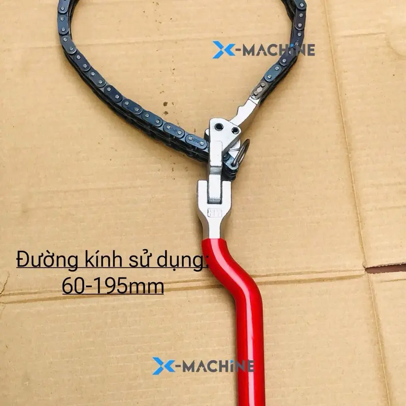 Cảo lọc nhớt dạng xích kép có cán(60-195mm)