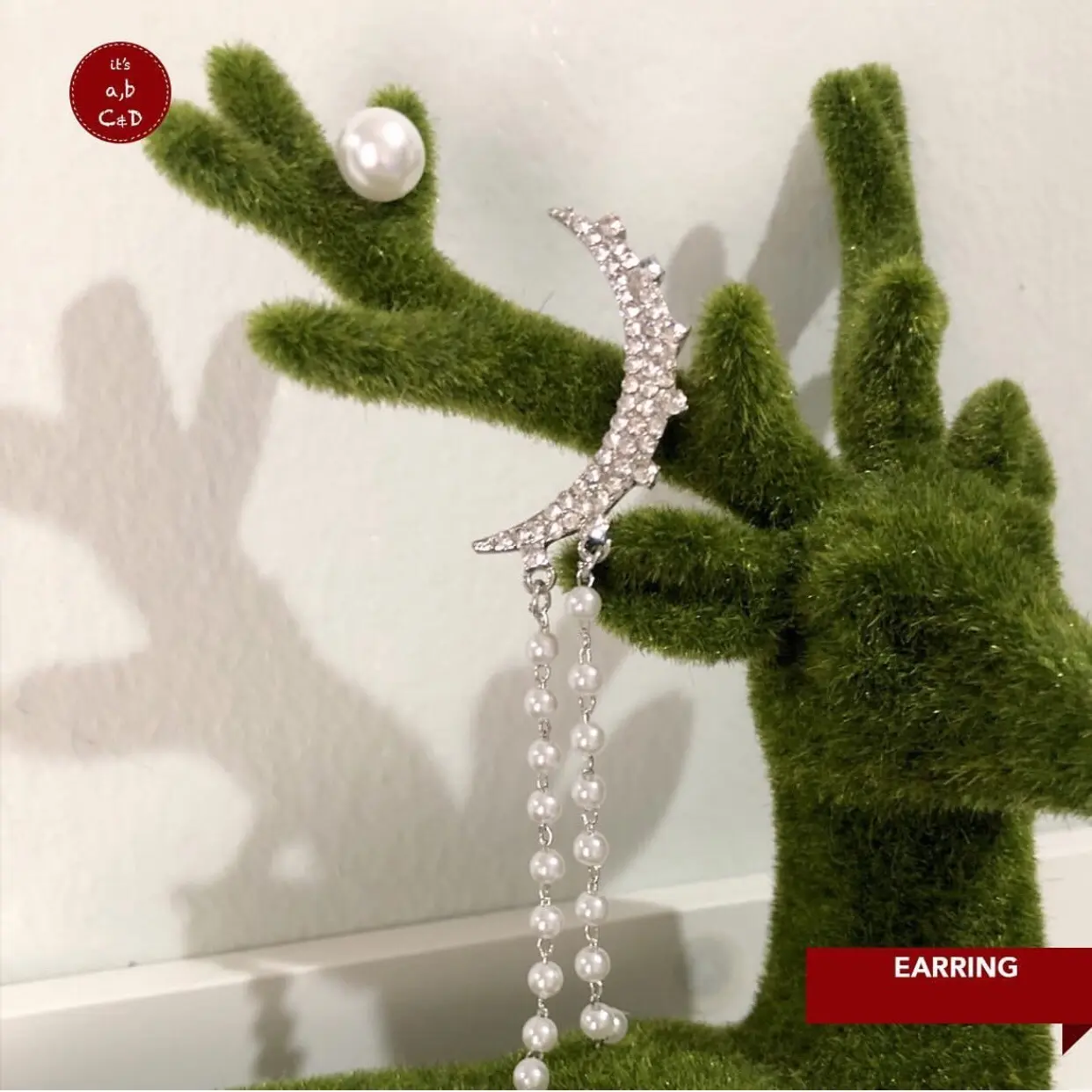 Asymetric Moon Star Earing Korea