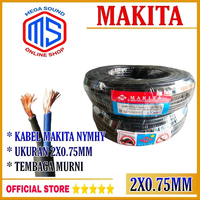 Makita Kabel Audio Speaker 2x0.75 Tembaga Meteran 0