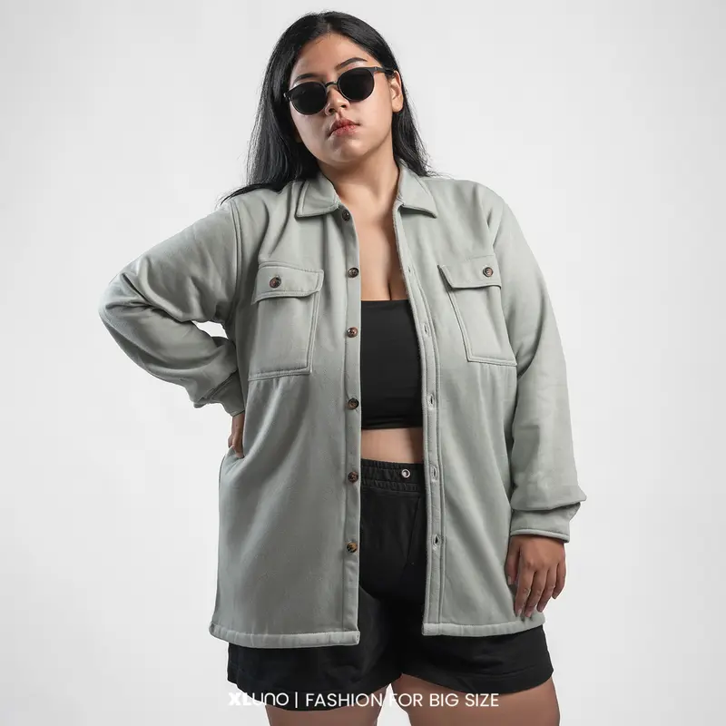XLUNO Edge Jacket Black Jaket Pria Jumbo Big Size Lengan Panjang 4