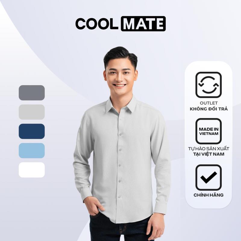 Áo Sơ Mi Nam dài tay Cafe Dris khử mùi hiệu quả - Coolmate
