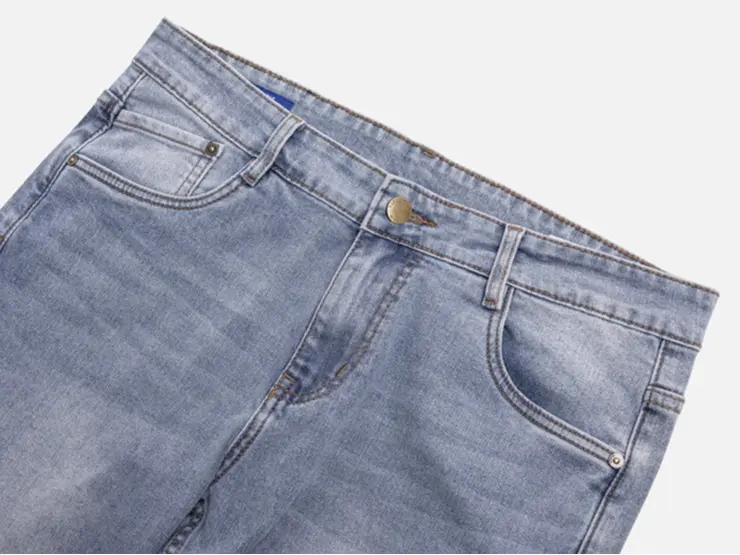 Quần Jean Nam Lưng Gài Ống Đứng Thương Hiệu Y2010 Vải Cotton Mặc Bền Trơn Dáng Vừa No Style M100 23537 |YaMe| 8