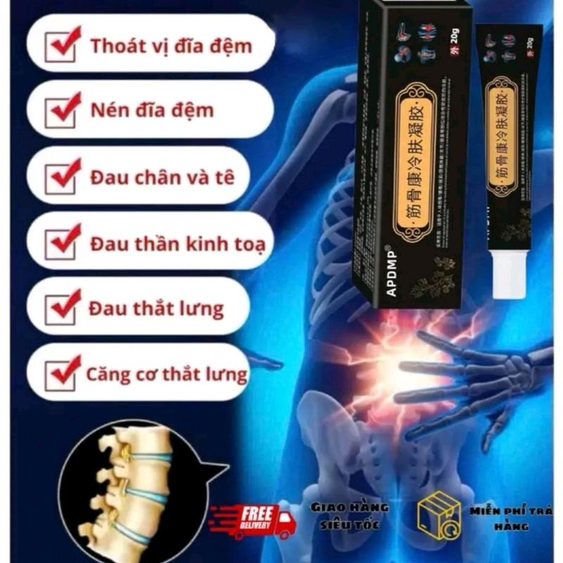 Kem bôi hỗ Trợ xương Cơ Khớp dầu gừng Tuýp 20g Tổ Chức Gel, Cho Cột Sống Lưng, Thoát Vị Đĩa Đệm,Thoái Hoá, Bong Gân, Chứa Axit Mồ Hôi! 6